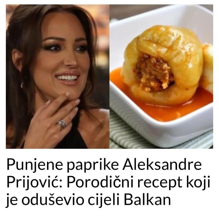 Punjenje paprike na Prijin način: Pevačica Aleksandra Prijović podelila ...