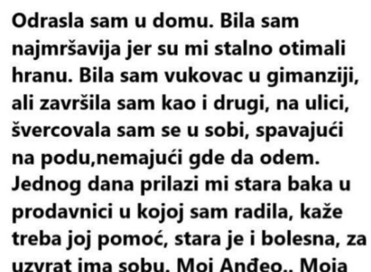 ODRASLA SAM U DOMU. BILA SAM NAJMRŠAVIJA JER SU MI STALNO OTIMALI HRANU. BILA SAM…
