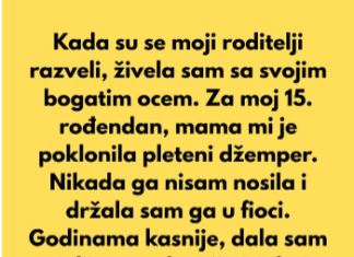 Kada su se moji roditelji razveli, živela sam sa ocem, jer je bio mnogo bogatiji od moje majke…