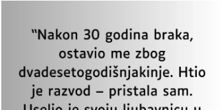 “Nakon 30 godina braka, ostavio me zbog dvadesetogodišnjakinje…”