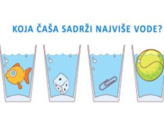 U kojoj čaši ima najviše vode? Samo ljudi sa najvišim IQ daju tačan odgovor za sekund