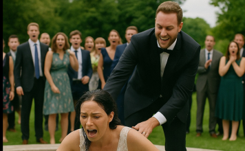 Tokom vjenčanja me je muž gurnuo u fontanu – ali moj odgovor pred svima je bio nezaboravan!