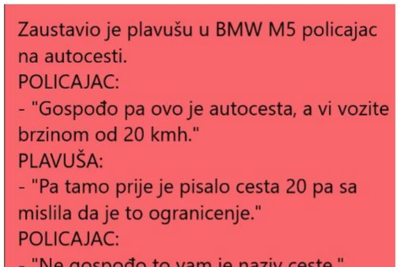 VIC DANA !!! PLAVUŠA NA AUTOCESTI