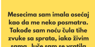 „Poslednjih nekoliko meseci imala sam osećaj kao da me neko posmatra.”