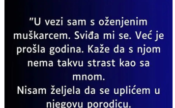 “U tajnoj vezi sam sa ozenjenim muskarcem a onda mi se javila njegova jadna zena…”