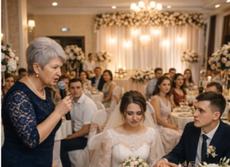 Usred slavlja, svekrva uzela mikrofon i, bez oklijevanja, snahu nazvala “kučkom”, samo zato što je živjela u selu: odgovor mladenkinog oca iznenadio je sve 😱