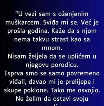 “U tajnoj vezi sam sa ozenjenim muskarcem a onda mi se javila njegova jadna zena…” - featured image