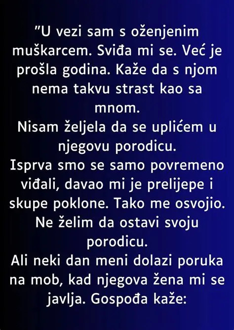 “U tajnoj vezi sam sa ozenjenim muskarcem a onda mi se javila njegova jadna zena…” - featured image “U tajnoj vezi sam sa ozenjenim muskarcem a onda mi se javila njegova jadna zena…” - featured image