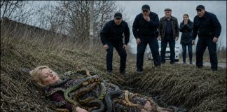 Ženu koja je ležala u kanalu obavijale su zmije. Čak su se i policajci bojali prići bliže. A trenutak kasnije svi su ostali šokirani onim što su vidjeli….😲😲😲 - featured image