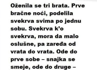 Oženila se tri brata. Prve bračne noći, podijelila svekrva…