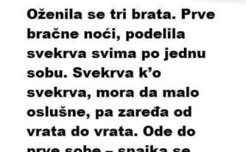 Oženila se tri brata. Prve bračne noći, podijelila svekrva…